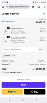 DANIJELA coupon verification screenshot