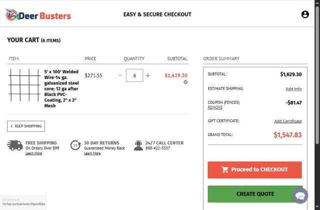 Deerbusters checkout page showing Deerbusters promo code box | Screenshot taken by SimplyCodes community member on Aug 25, 2025
