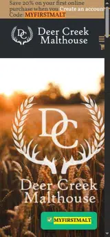 Deer Creek Malthouse coupon verification screenshot