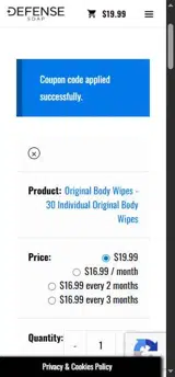 5OFF coupon verification screenshot
