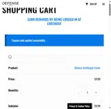 defense10 coupon verification screenshot