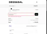 Degs & Sal coupon verification screenshot