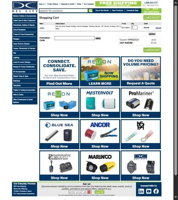 Del City checkout page showing Del City promo code box | Screenshot taken by SimplyCodes community member on Jul 23, 2025