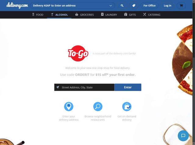 Delivery.com checkout page showing Delivery.com promo code box | Screenshot taken by SimplyCodes community member on Sep 3, 2025