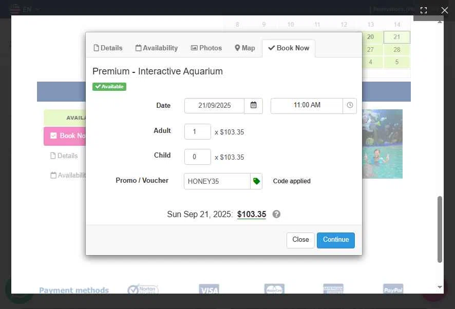 Delphinus checkout page showing Delphinus promo code box | Screenshot taken by SimplyCodes community member on Sep 20, 2025