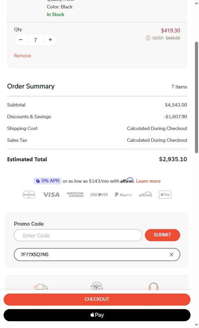 Denon checkout page showing Denon promo code box | Screenshot taken by SimplyCodes community member on Aug 11, 2025
