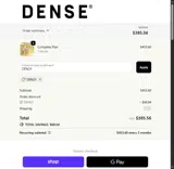 DEN25 coupon verification screenshot