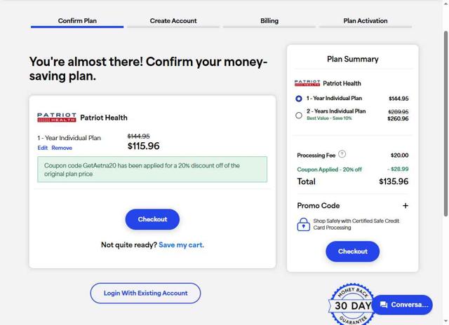 DentalPlans.com checkout page showing DentalPlans.com promo code box | Screenshot taken by SimplyCodes community member on Aug 29, 2025