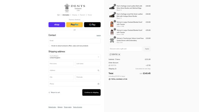 Dents checkout page showing Dents promo code box | Screenshot taken by SimplyCodes community member on Sep 2, 2025