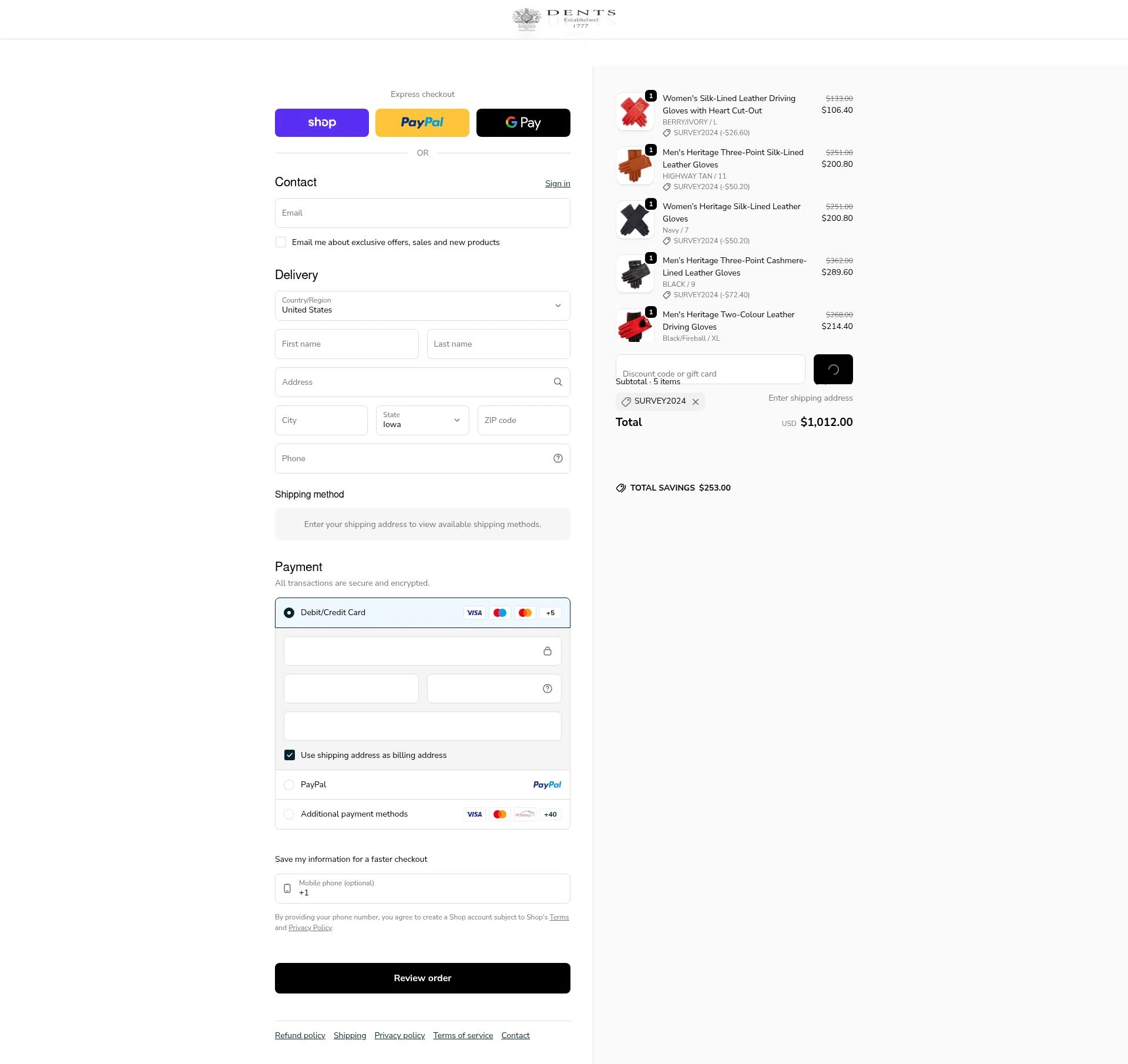 DENTS US checkout page showing DENTS US promo code box | Screenshot taken by SimplyCodes community member on Feb 13, 2026