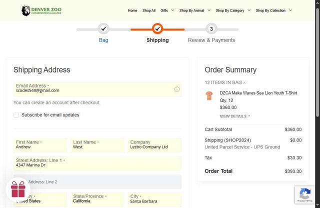 Denver Zoo checkout page showing Denver Zoo promo code box | Screenshot taken by SimplyCodes community member on Jul 1, 2025