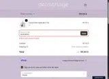Dermaflage coupon verification screenshot