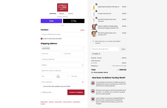 Dermelect checkout page showing Dermelect coupon code box | Screenshot taken by SimplyCodes community member on Sep 15, 2025