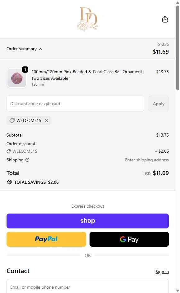 Design Decor checkout page showing Design Decor promo code box | Screenshot taken by SimplyCodes community member on Jan 1, 2026