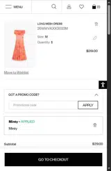 Desigual coupon verification screenshot