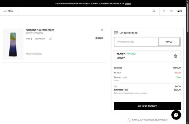 Desigual checkout page showing Desigual promo code box | Screenshot taken by SimplyCodes community member on Sep 22, 2025