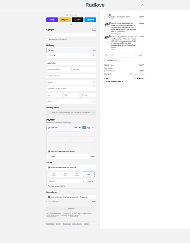 Deskohilo checkout page showing Deskohilo promo code box | Screenshot taken by SimplyCodes community member on Sep 4, 2025