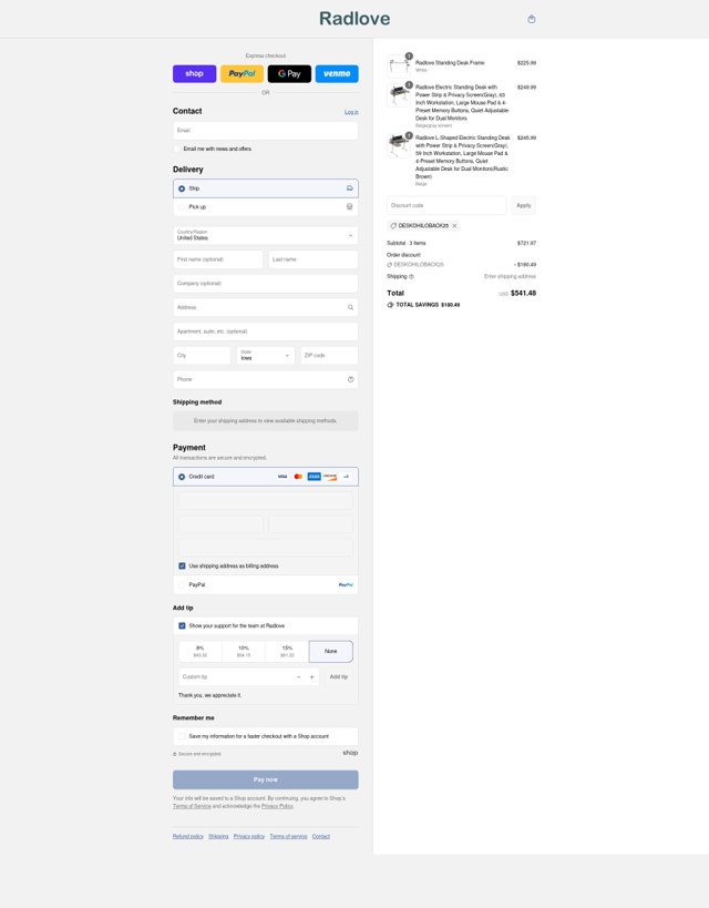 Deskohilo checkout page showing Deskohilo promo code box | Screenshot taken by SimplyCodes community member on Sep 4, 2025