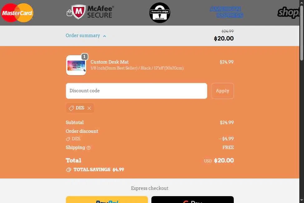 DeskTheme checkout page showing DeskTheme promo code box | Screenshot taken by SimplyCodes community member on Feb 8, 2026