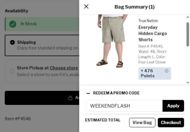 DXL checkout page showing DXL promo code box | Screenshot taken by SimplyCodes community member on Aug 15, 2025