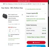 NATED14 coupon verification screenshot