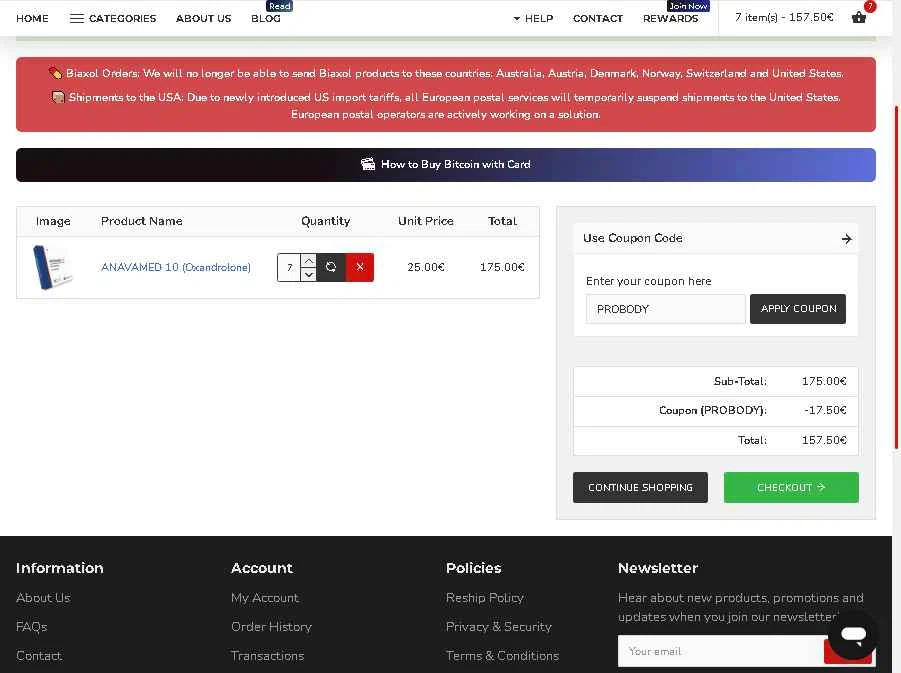 DeusChem checkout page showing DeusChem promo code box | Screenshot taken by SimplyCodes community member on Jan 2, 2026
