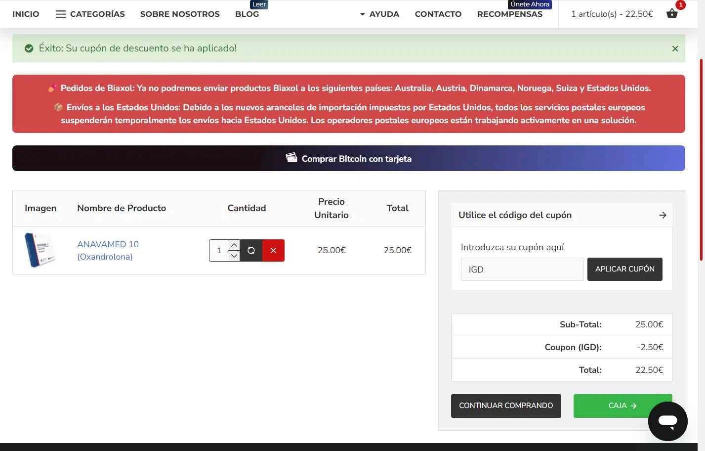 DeusChem checkout page showing DeusChem promo code box | Screenshot taken by SimplyCodes community member on Jan 4, 2026