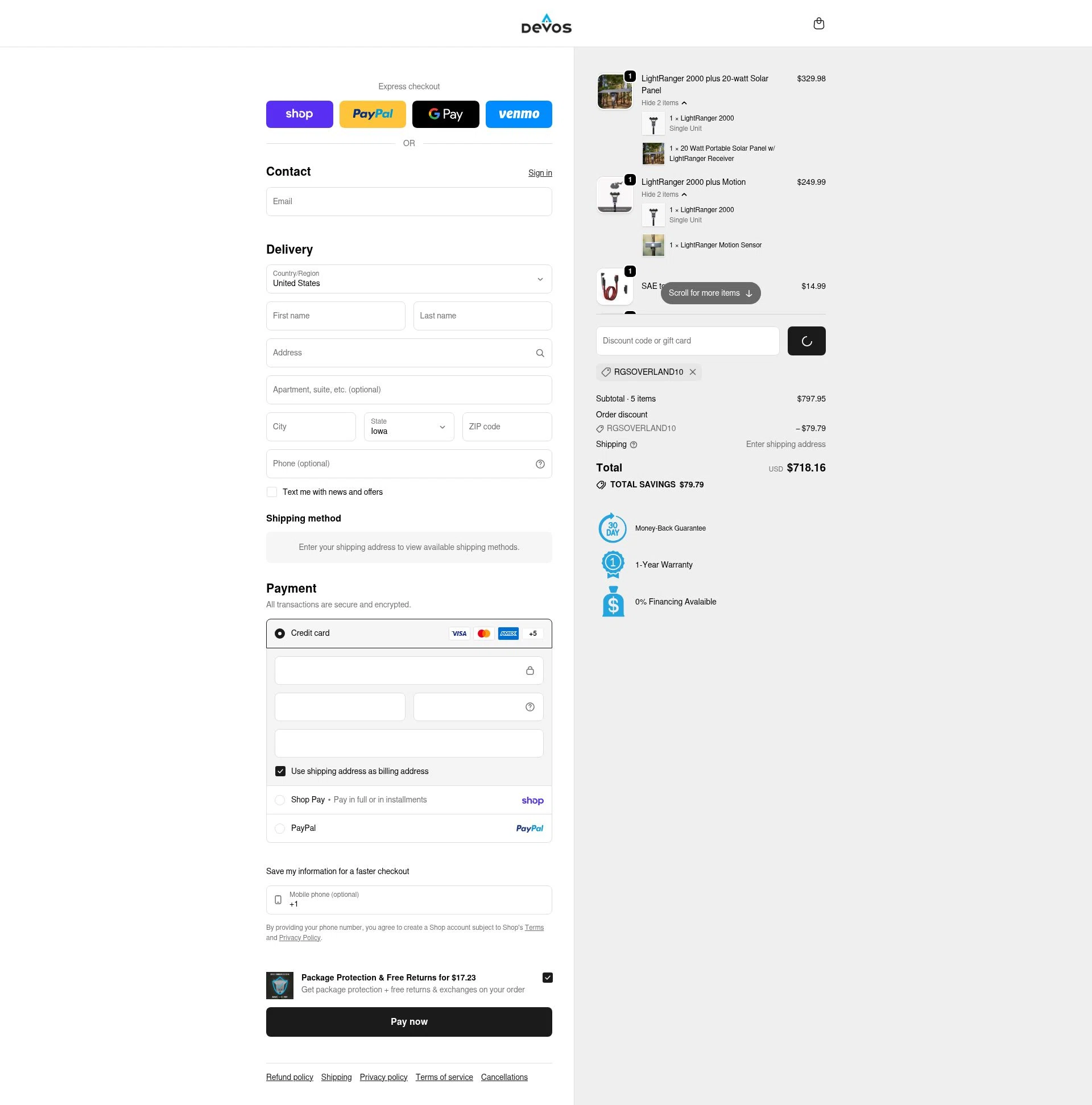 Devos checkout page showing Devos discount code box | Screenshot taken by SimplyCodes community member on Feb 6, 2026