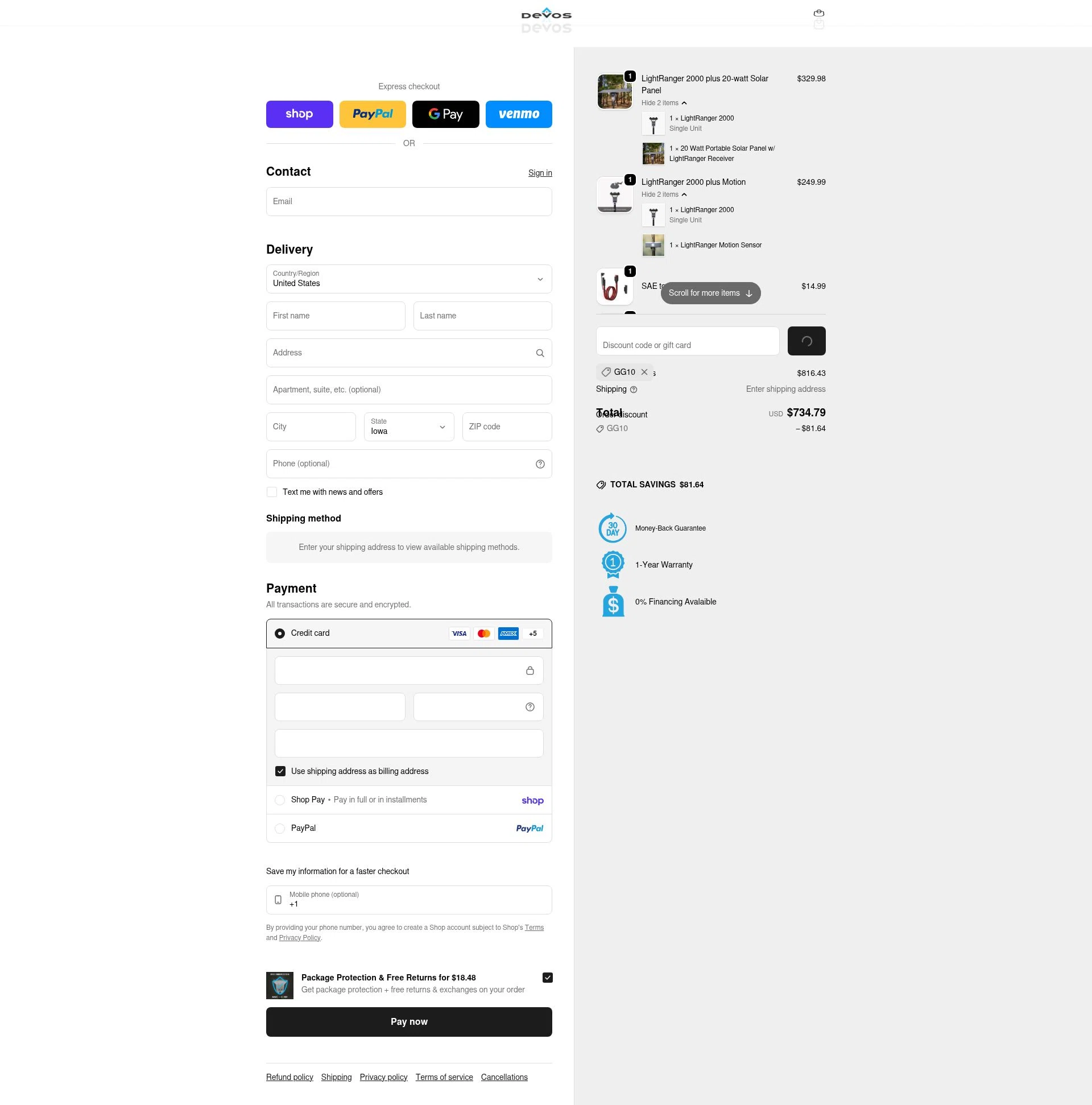 Devos checkout page showing Devos discount code box | Screenshot taken by SimplyCodes community member on Feb 6, 2026