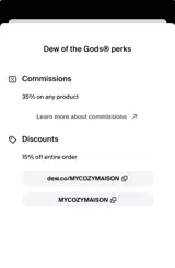 Dew of the Gods coupon verification screenshot