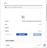 off10% coupon verification screenshot
