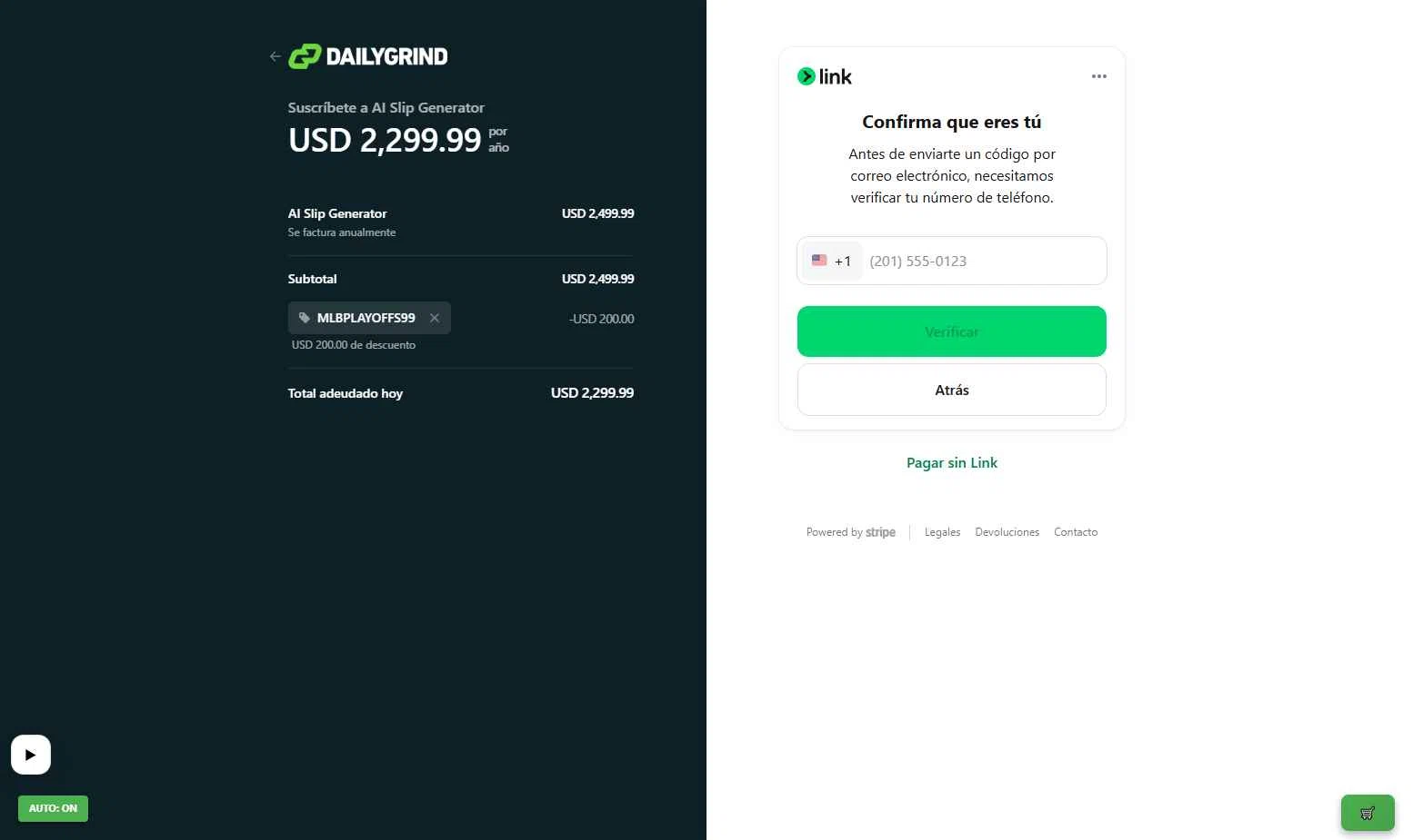 DGFantasy checkout page showing DGFantasy promo code box | Screenshot taken by SimplyCodes community member on Jan 25, 2026