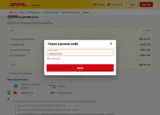 DHL coupon verification screenshot