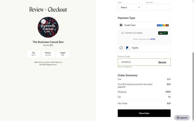 Dia & Co checkout page showing Dia & Co promo code box | Screenshot taken by SimplyCodes community member on Aug 16, 2025