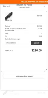 STAYAWESOME coupon verification screenshot