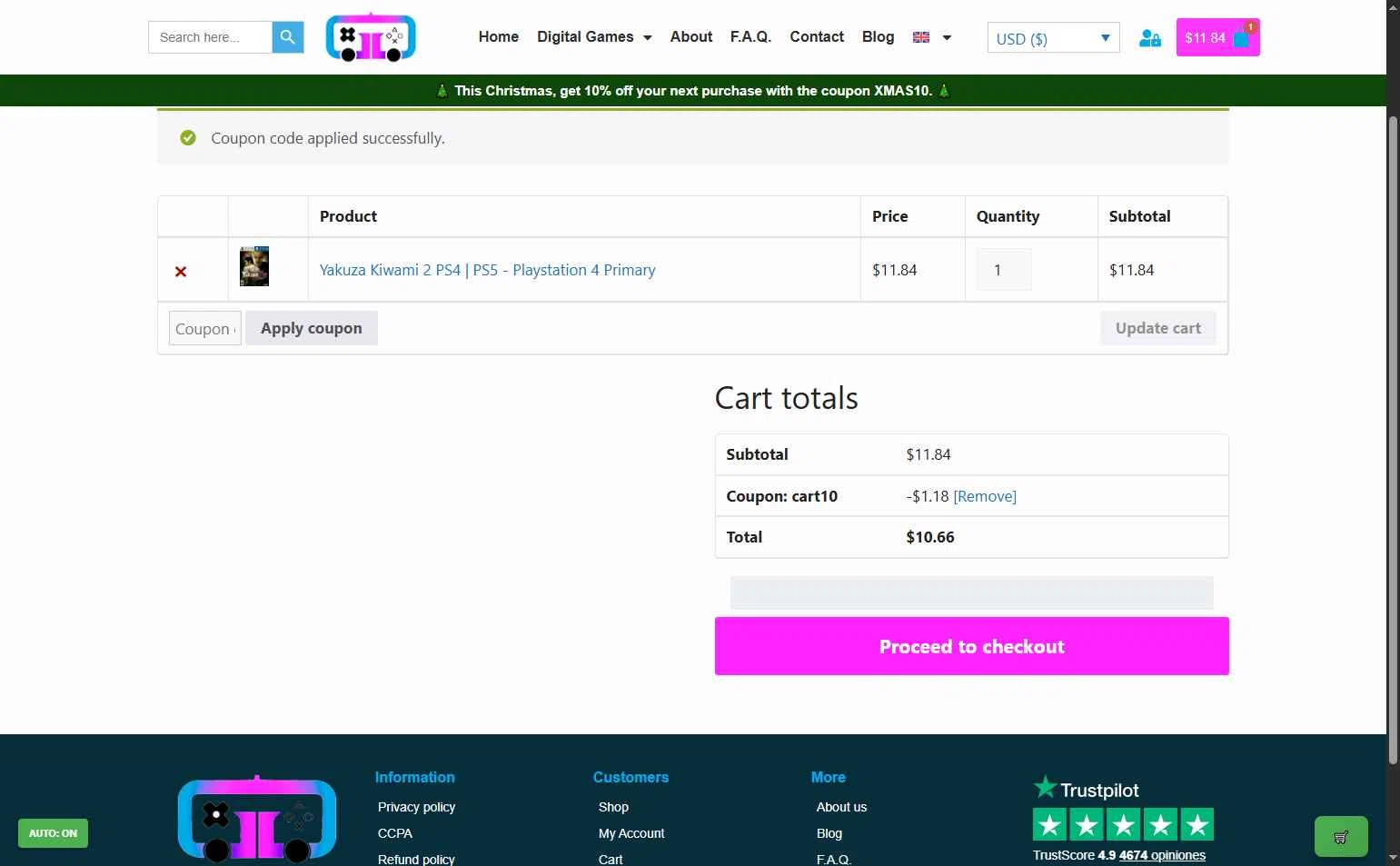 Digital World PSN checkout page showing Digital World PSN promo code box | Screenshot taken by SimplyCodes community member on Jan 4, 2026