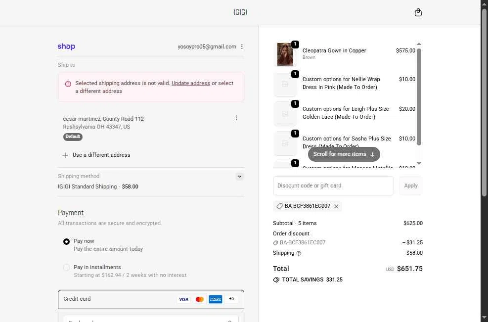 Dior Beauty checkout page showing Dior Beauty promo code box | Screenshot taken by SimplyCodes community member on Feb 24, 2026