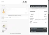 Dior Beauty coupon verification screenshot