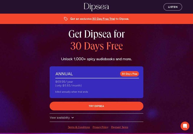 Dipsea checkout page showing Dipsea promo code box | Screenshot taken by SimplyCodes community member on Aug 25, 2025