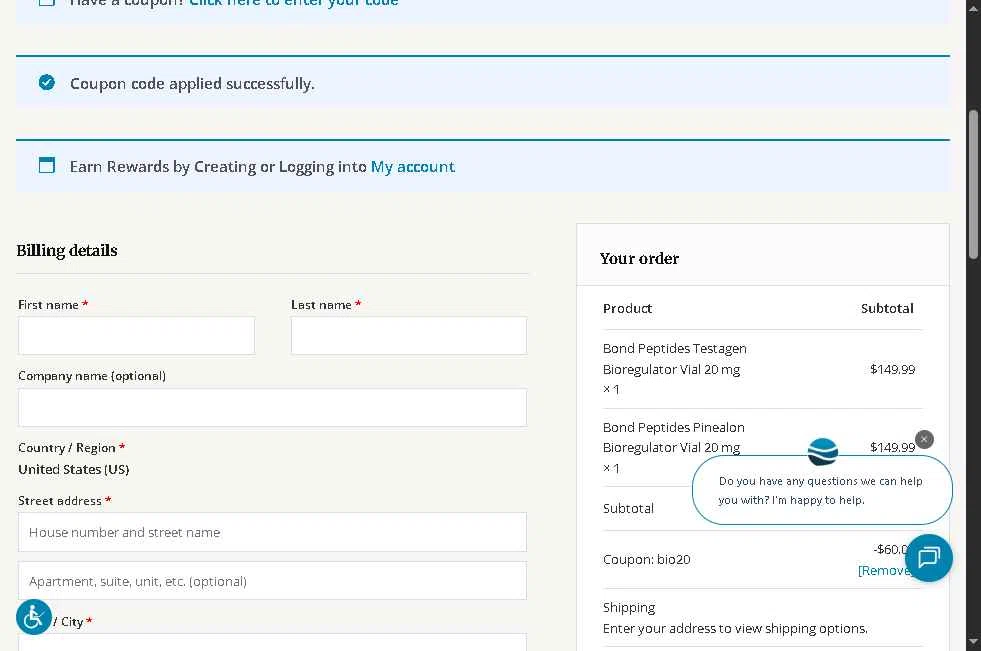 Direct Health Shop checkout page showing Direct Health Shop coupon code box | Screenshot taken by SimplyCodes community member on Dec 18, 2025