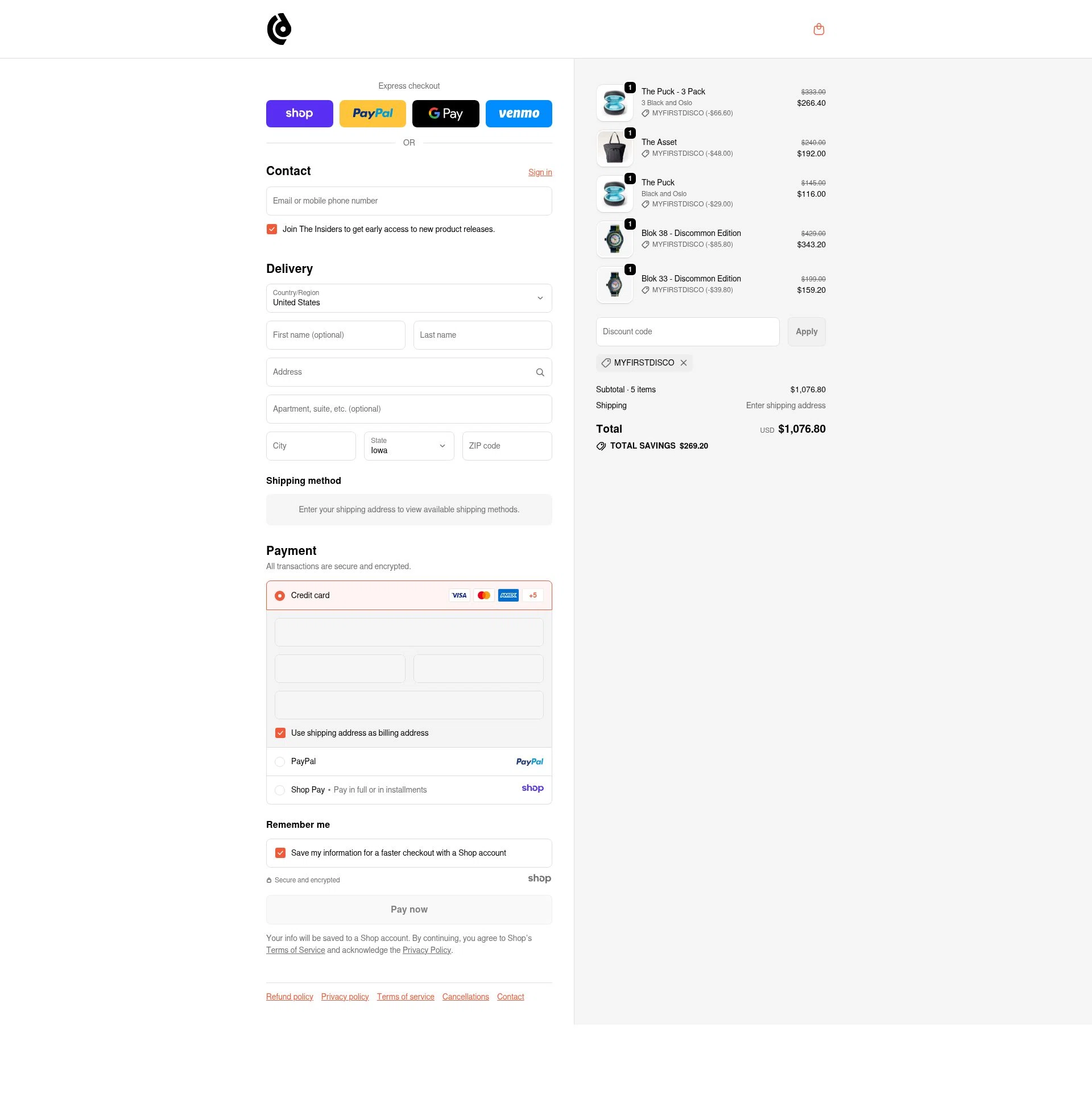 Discommon Goods checkout page showing Discommon Goods promo code box | Screenshot taken by SimplyCodes community member on Nov 9, 2025