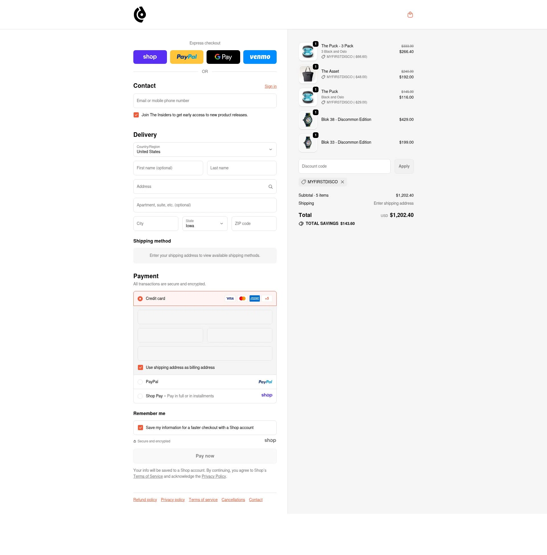 Discommon Goods checkout page showing Discommon Goods promo code box | Screenshot taken by SimplyCodes community member on Nov 30, 2025