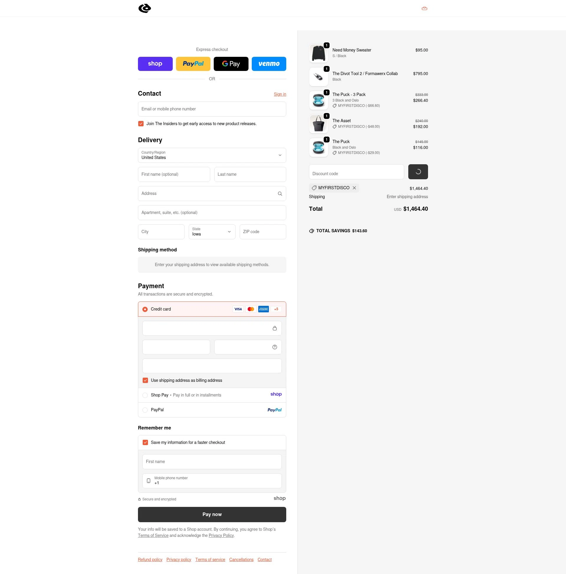 Discommon Goods checkout page showing Discommon Goods promo code box | Screenshot taken by SimplyCodes community member on Dec 23, 2025