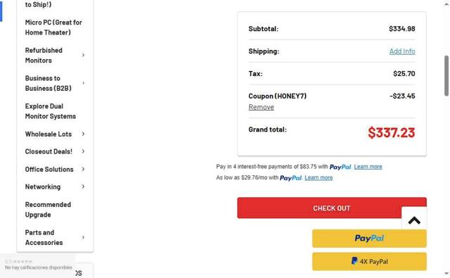 Discount Computer Depot checkout page showing Discount Computer Depot coupon code box | Screenshot taken by SimplyCodes community member on Aug 27, 2025