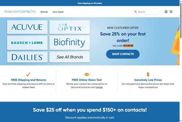 Discount Contacts checkout page showing Discount Contacts promo code box | Screenshot taken by SimplyCodes community member on Sep 1, 2025