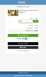 SAVE20 coupon verification screenshot