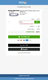 OCT50 coupon verification screenshot