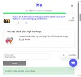 Discount Vape Pen coupon verification screenshot