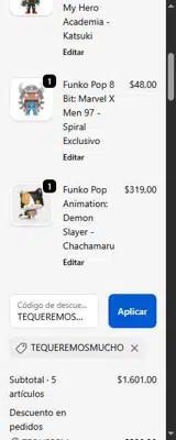 TEQUEREMOSMUCHO coupon verification screenshot