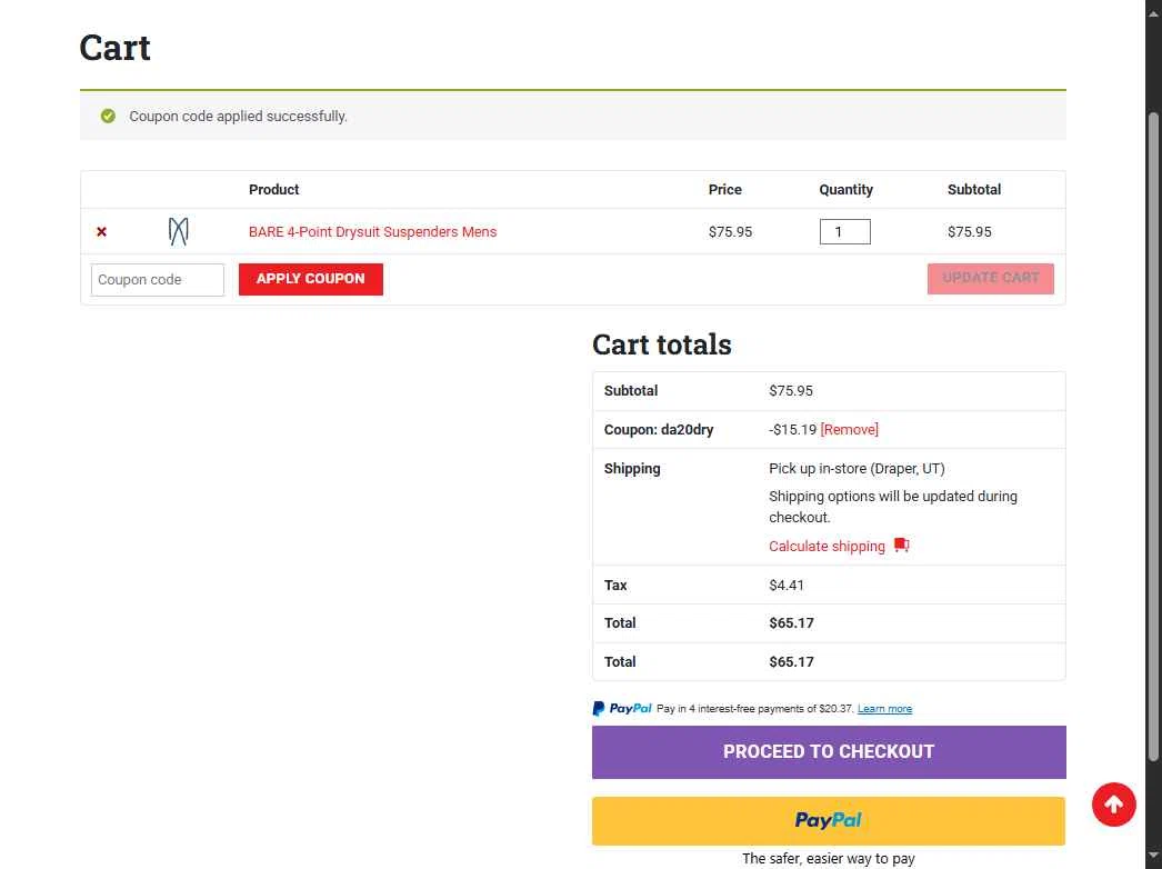 Dive Addicts checkout page showing Dive Addicts promo code box | Screenshot taken by SimplyCodes community member on Sep 25, 2025